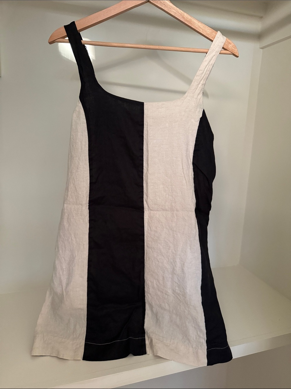 Black & White Colorblock Mini Dress